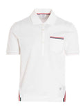Thom Browne White Cotton Polo Shirt