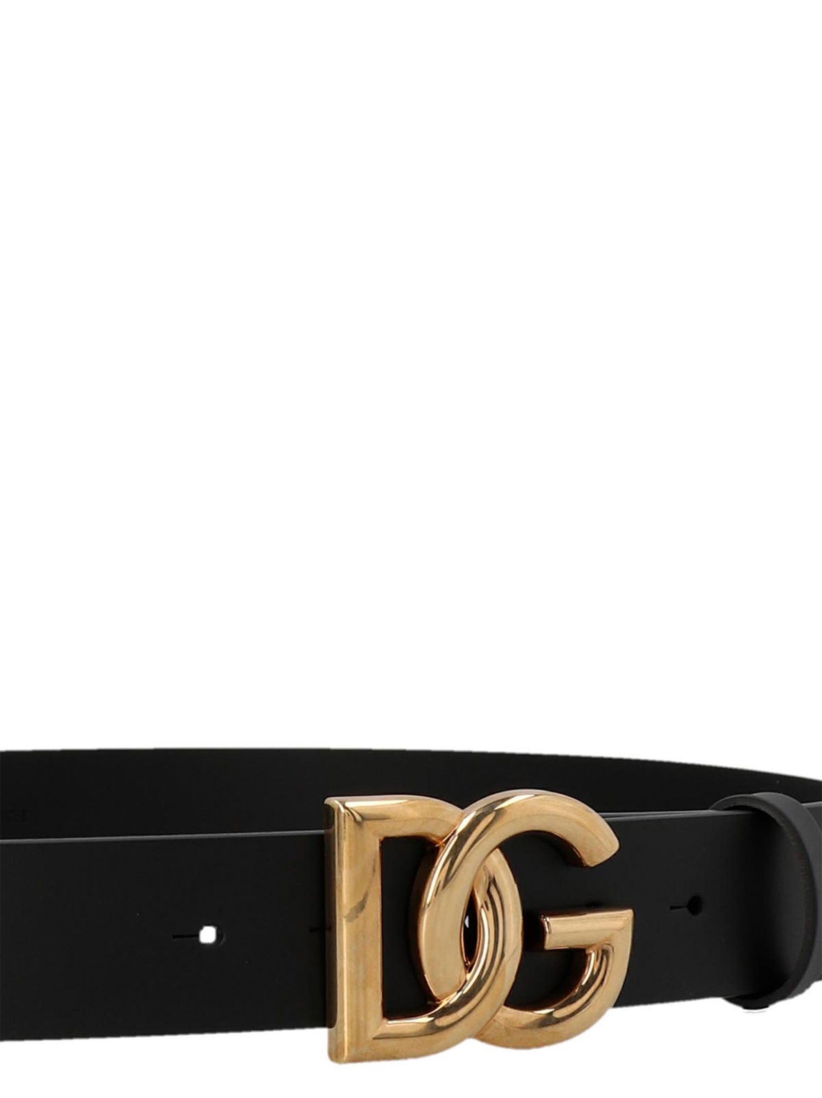 Dolce & Gabbana Black Lamb Leather Regular Belt