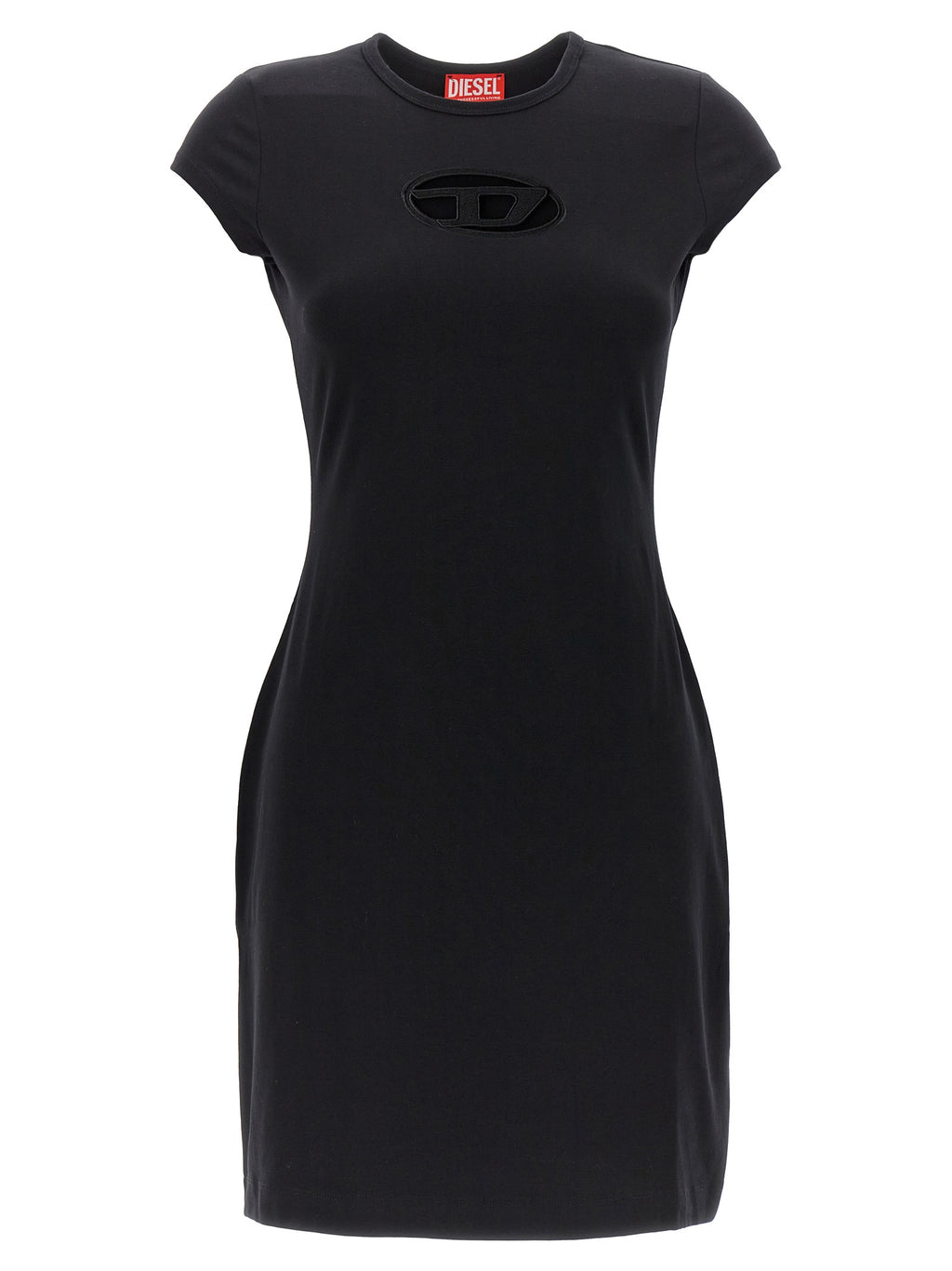 Diesel Black Cotton Short Dress