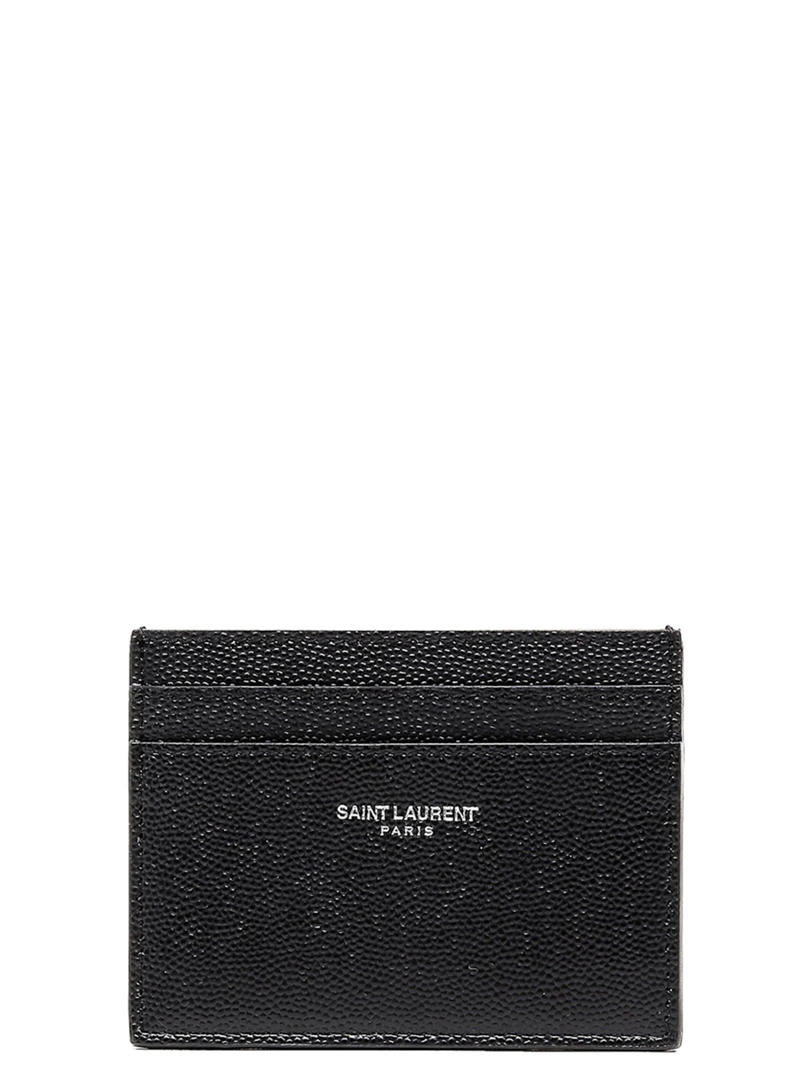 Saint Laurent Black Leather Cardholder