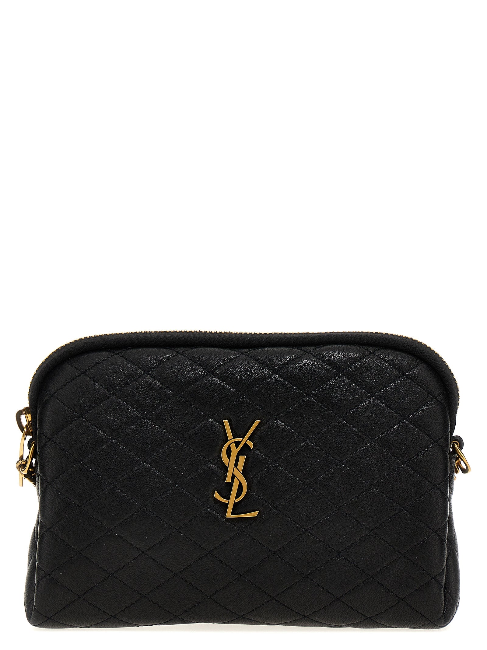 Saint Laurent Black Lamb Leather Crossbody Bag