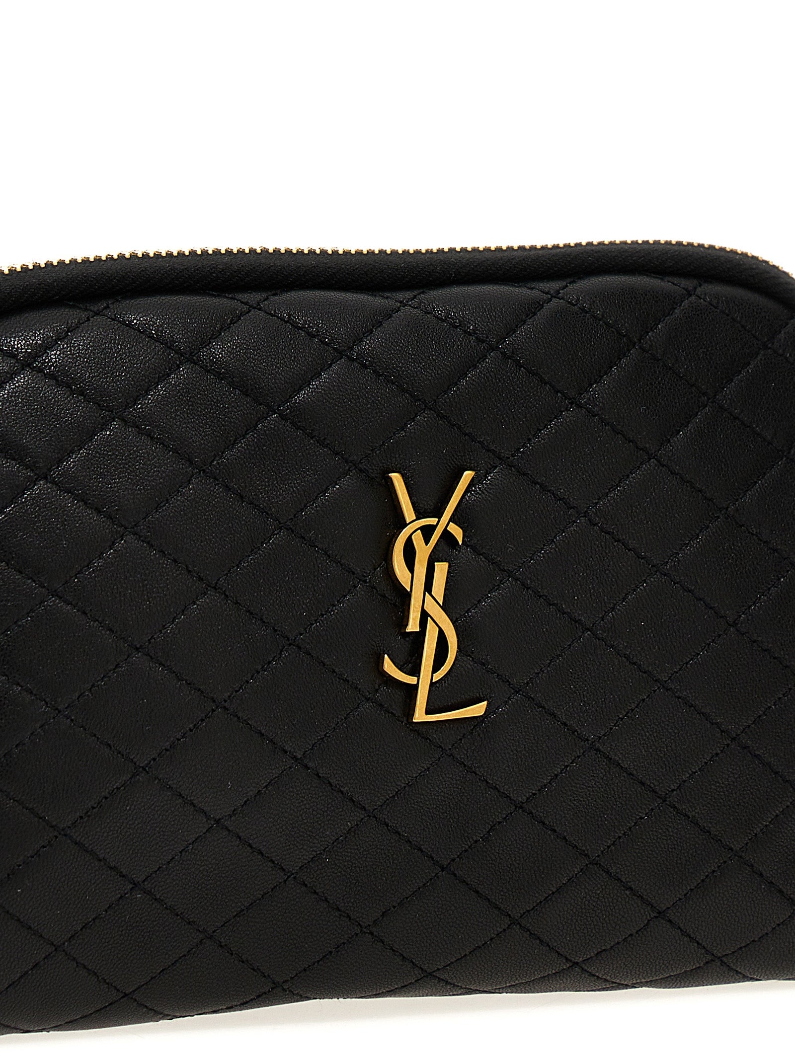 Saint Laurent Black Lamb Leather Crossbody Bag