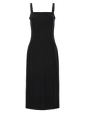 Dolce & Gabbana Black Viscose Midi Dress