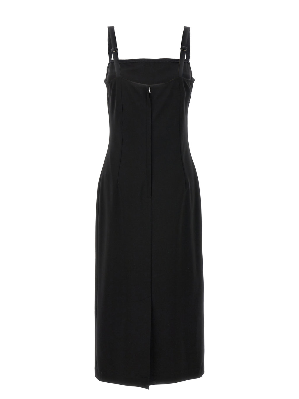 Dolce & Gabbana Black Viscose Midi Dress