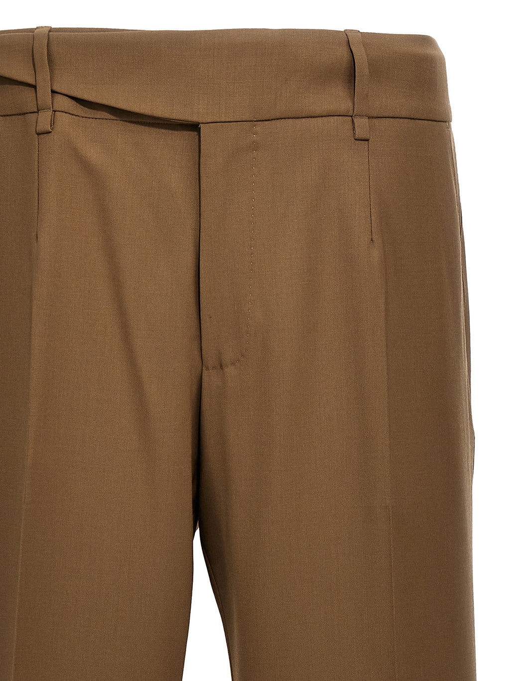 Dolce & Gabbana Brown Virgin Wool Dress Pants