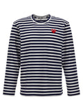 Comme Des Garçons Play Blue Cotton Long Sleeve T-Shirt