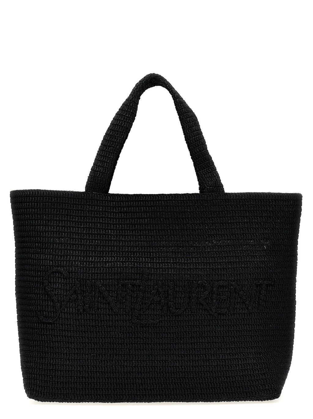 Saint Laurent Black Viscose Tote Bag