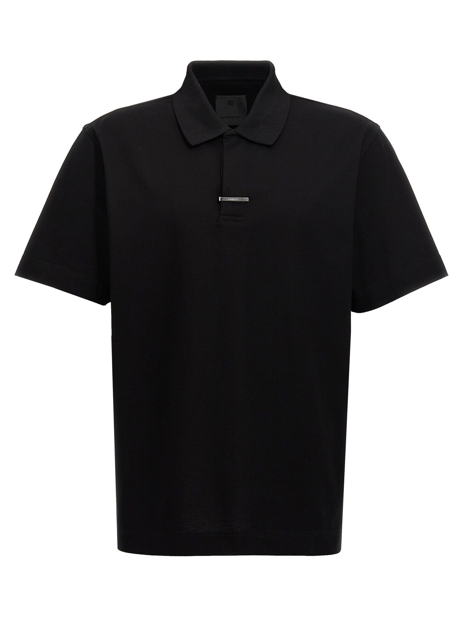 Givenchy Black Cotton Polo Shirt