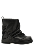 The Attico Black Calfskin Ankle Boots