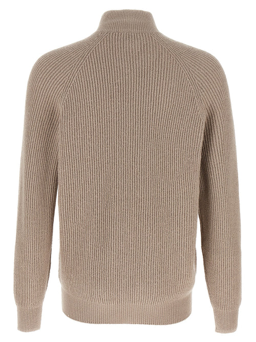 Brunello Cucinelli Beige Cotton Cardigan