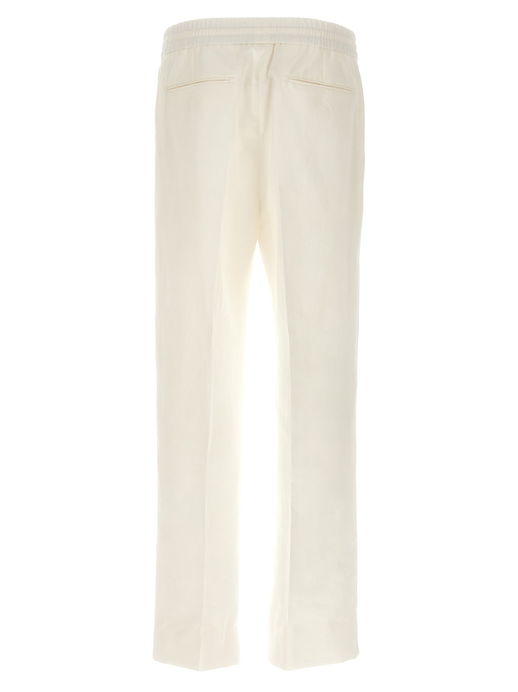 Brioni White Linen Casual Pants