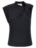 Isabel Marant Black Cotton Sleeveles T-Shirt