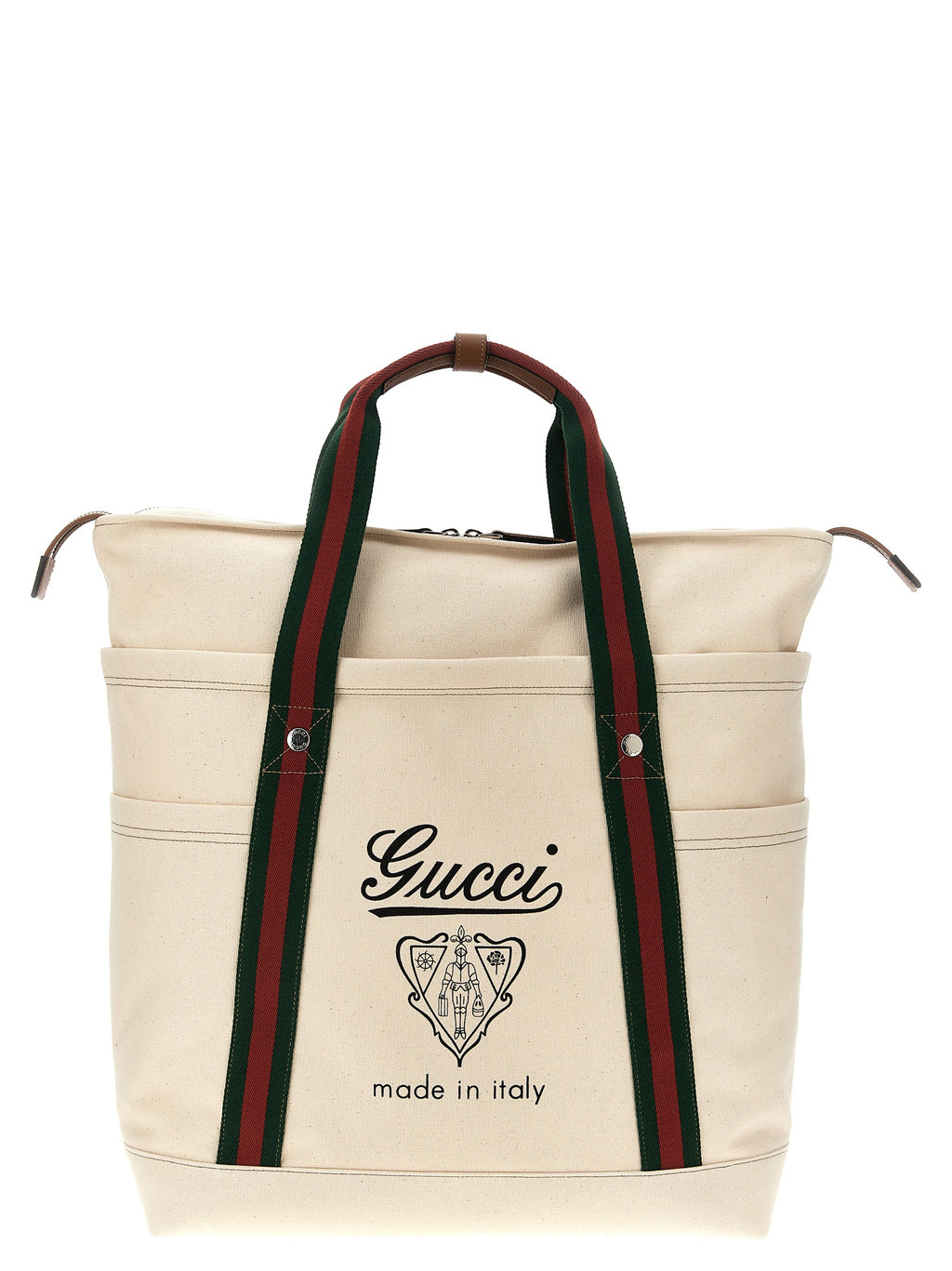 Gucci White Cotton Tote Bag