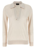 Brioni Beige Cashmere Polo Shirt