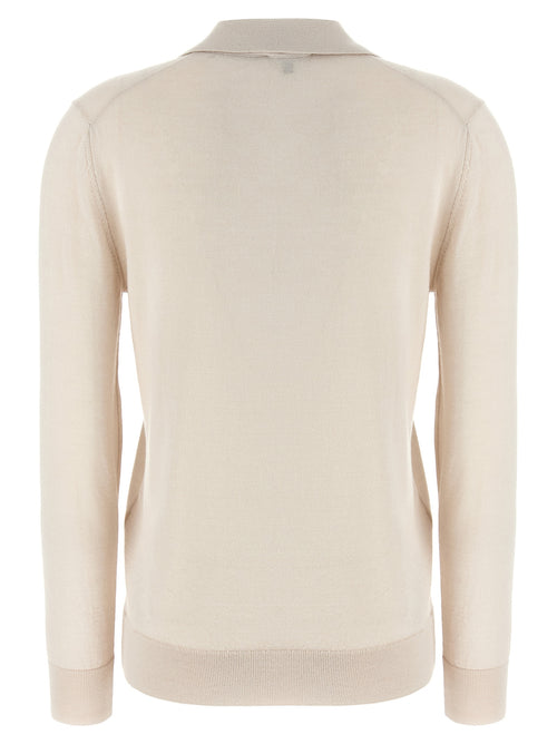 Brioni Beige Cashmere Polo Shirt