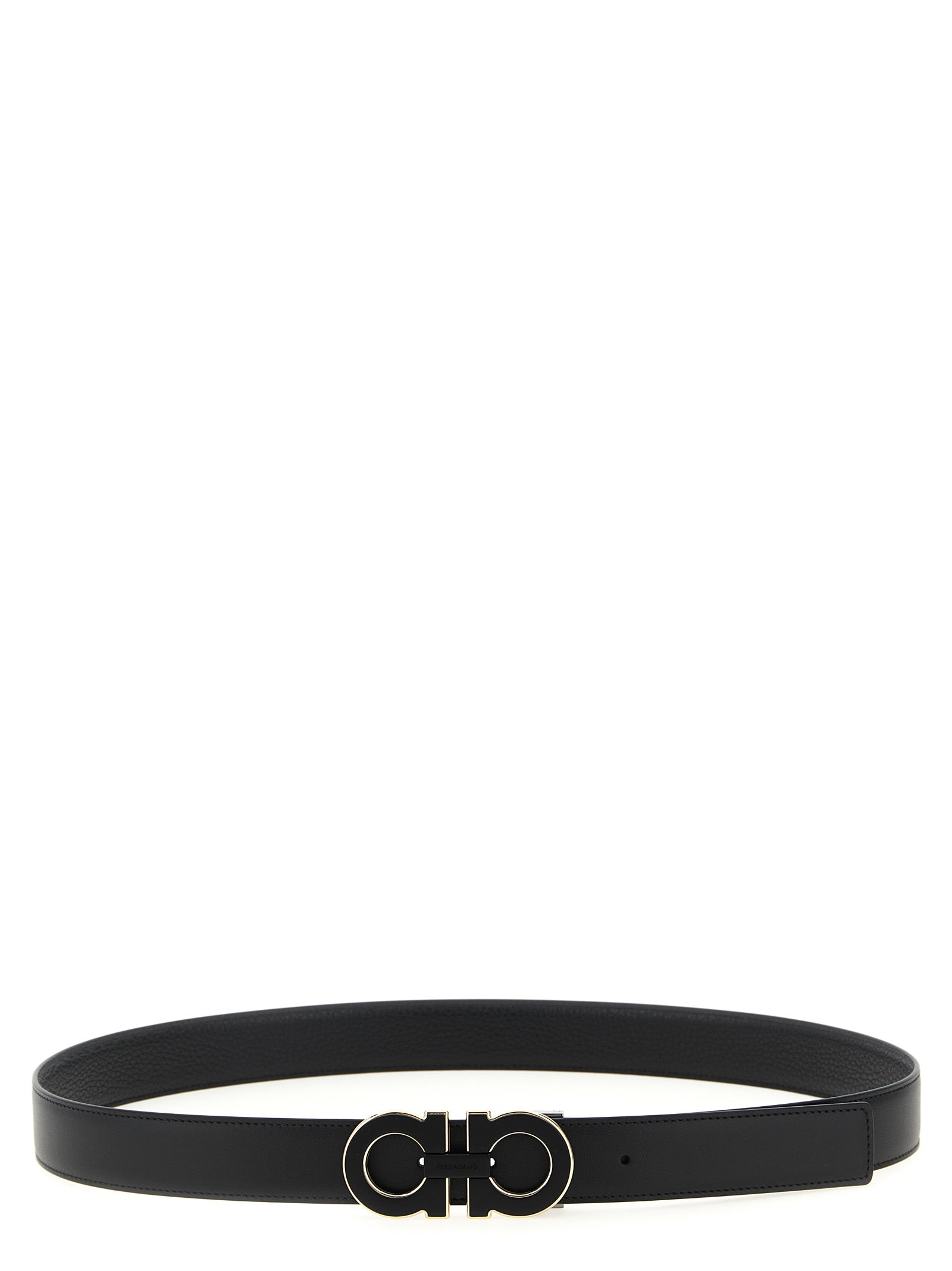 Ferragamo Black Calfskin Regular Belt