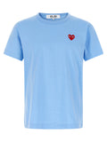 Comme Des Garçons Play Blue Cotton T-Shirt