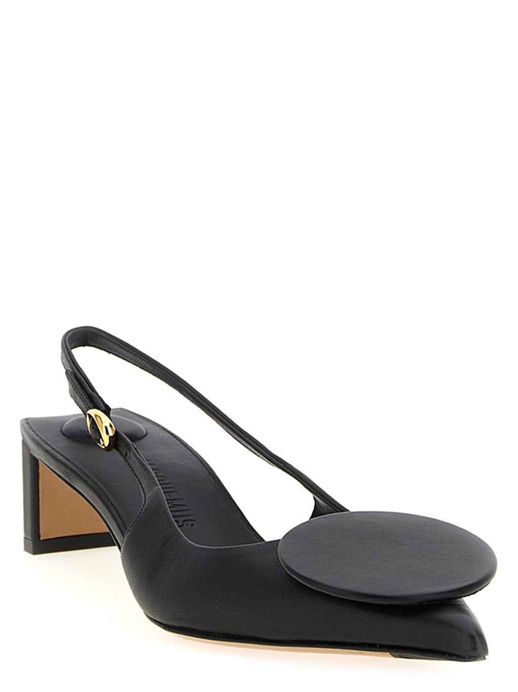 Jacquemus Black Lamb Leather Mid Heel Pumps
