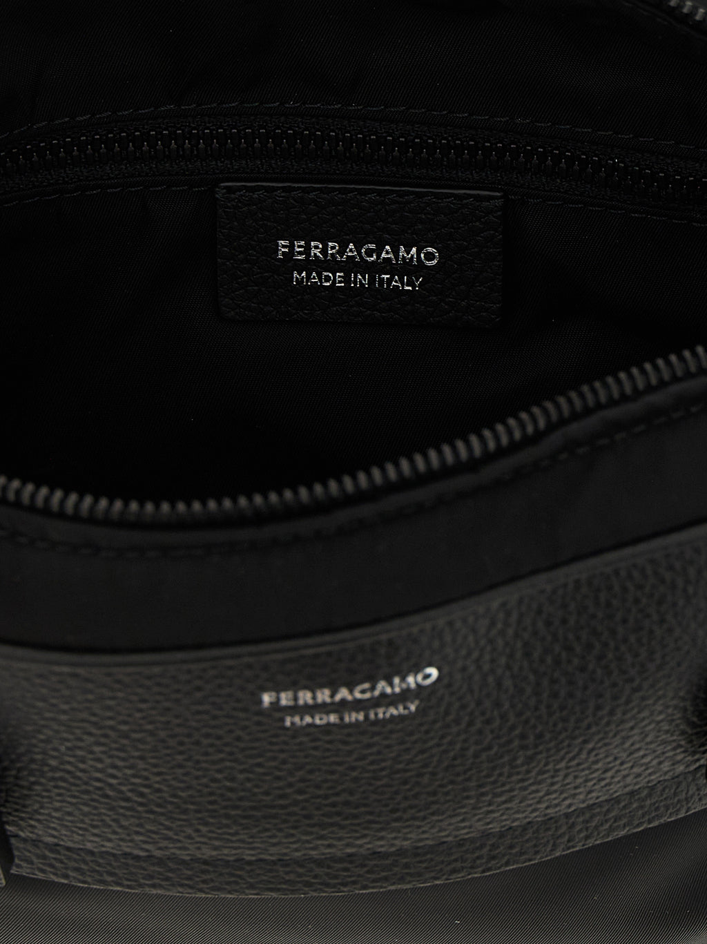 Ferragamo Black Fabric Crossbody Bag