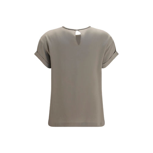 Brunello Cucinelli Beige Elastane Blouse