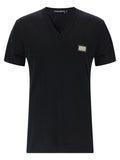 Dolce & Gabbana Black Cotton T-Shirt