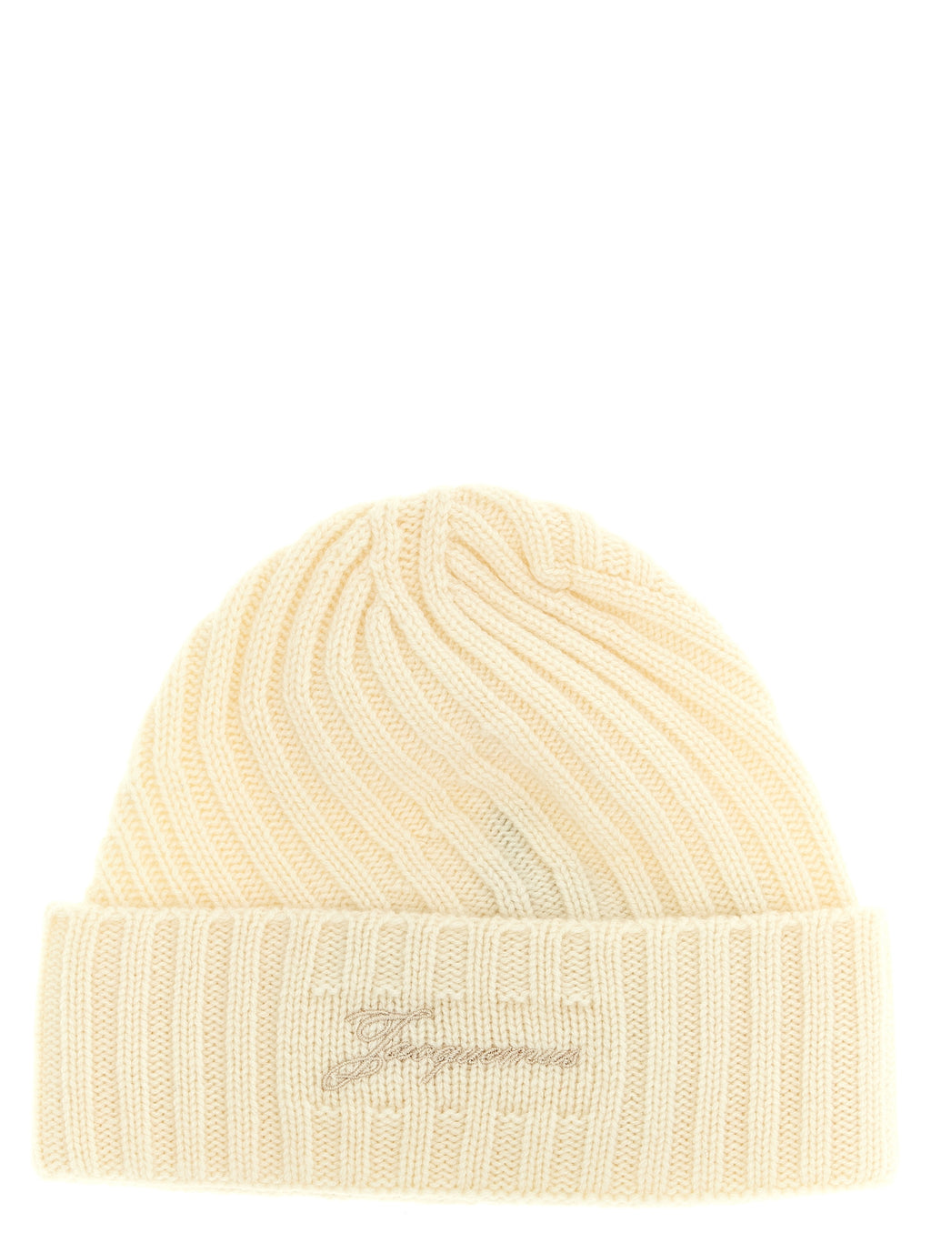 Jacquemus White Cashmere Beanie