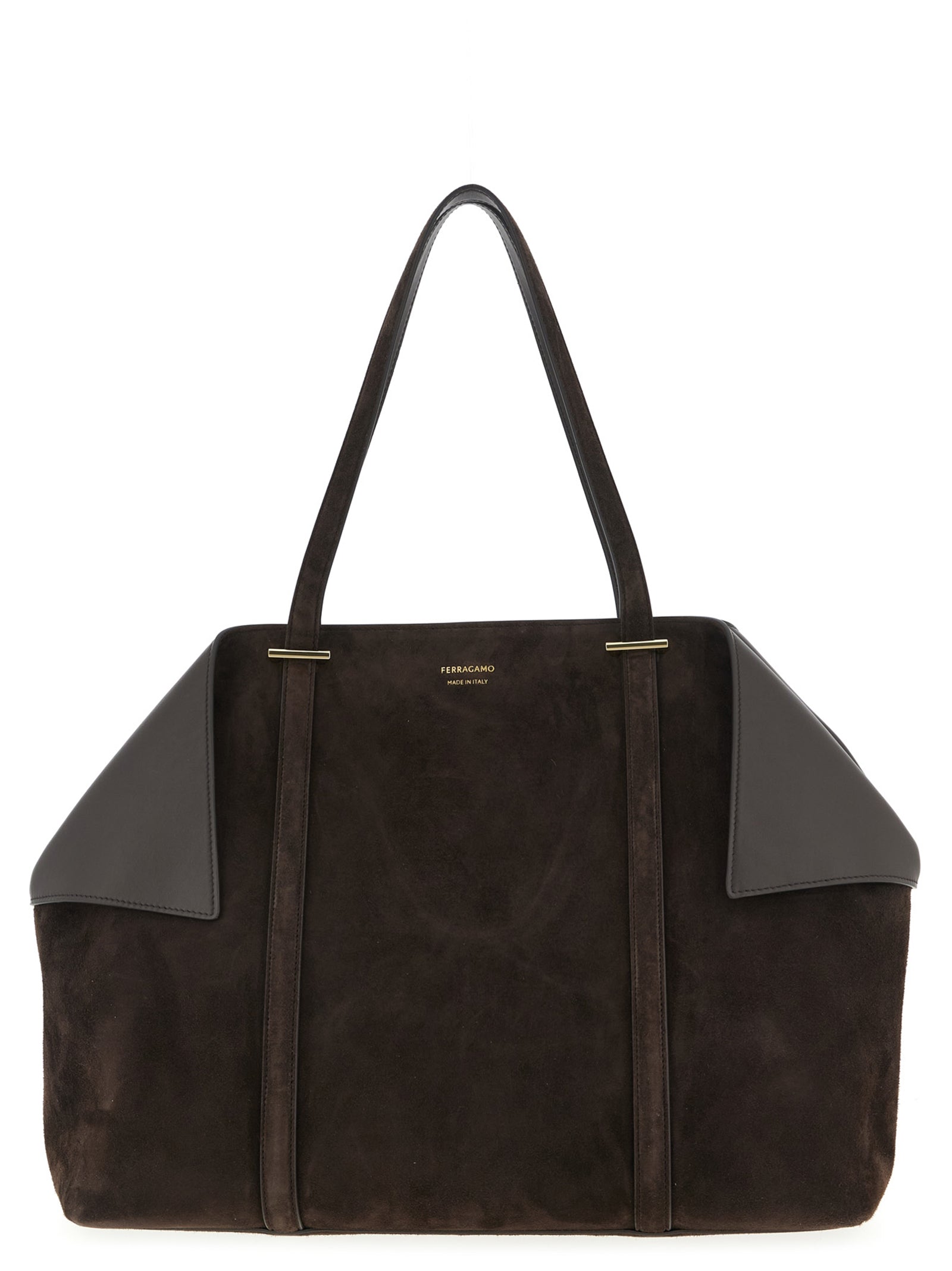 Ferragamo Brown Goatskin Shoulder Bag