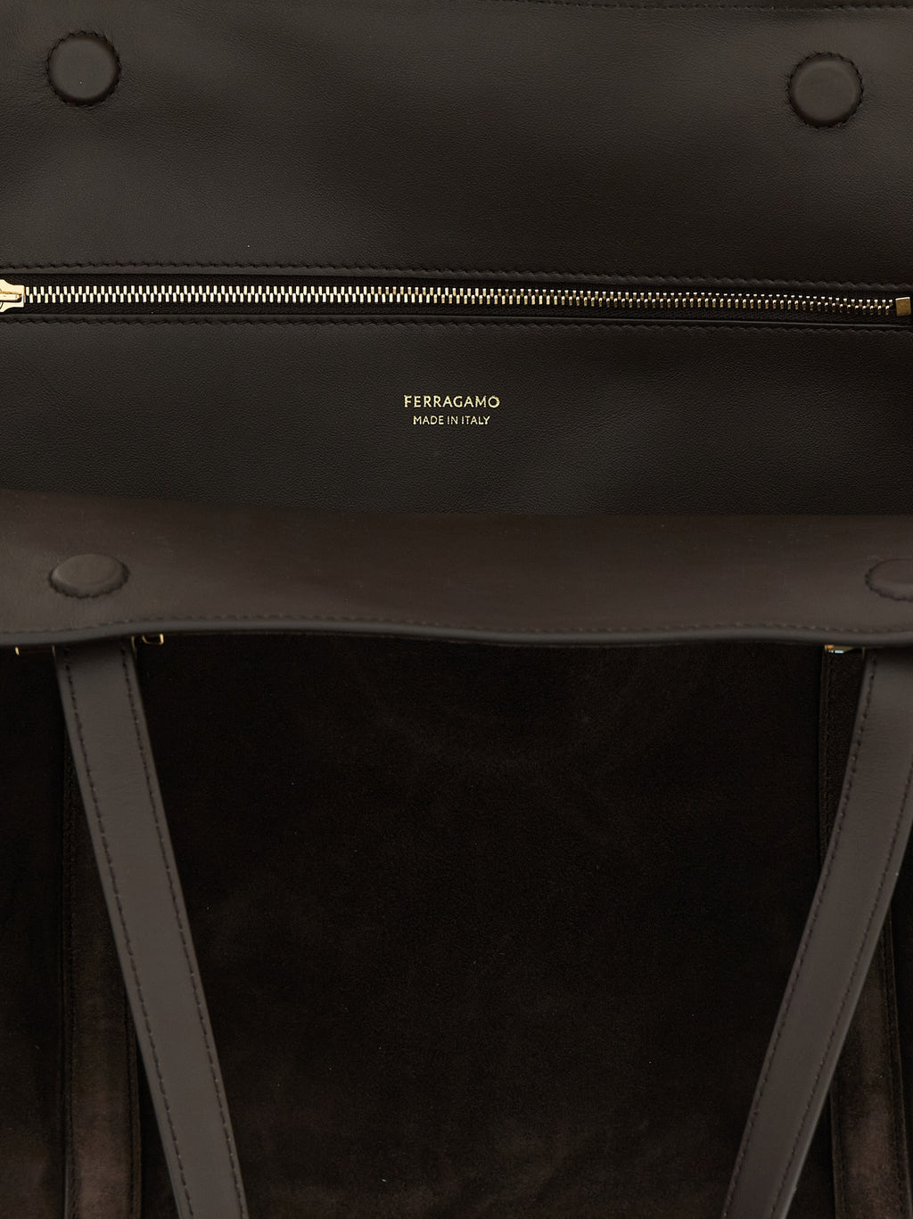 Ferragamo Brown Goatskin Shoulder Bag