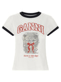 Ganni White Organic Cotton T-Shirt
