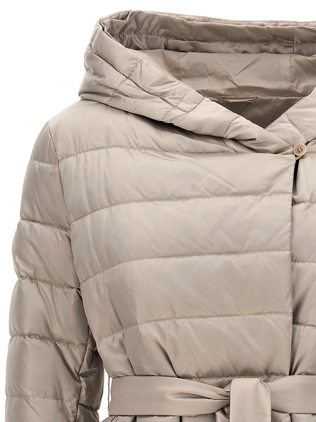 Max Mara White Polyamide Full-Length Jacket
