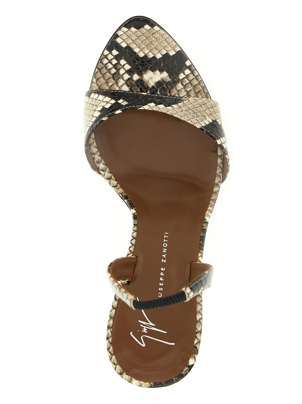 Giuseppe Zanotti Gray Snake Skin  Stiletto Heel Sandals