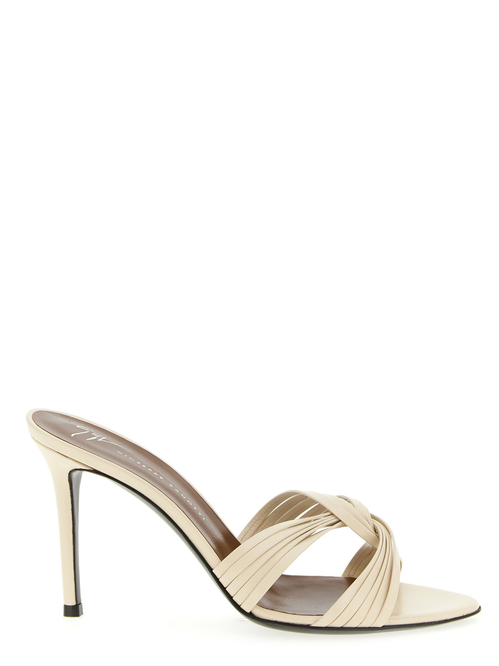 Giuseppe Zanotti White Calfskin Stiletto Heel Sandals