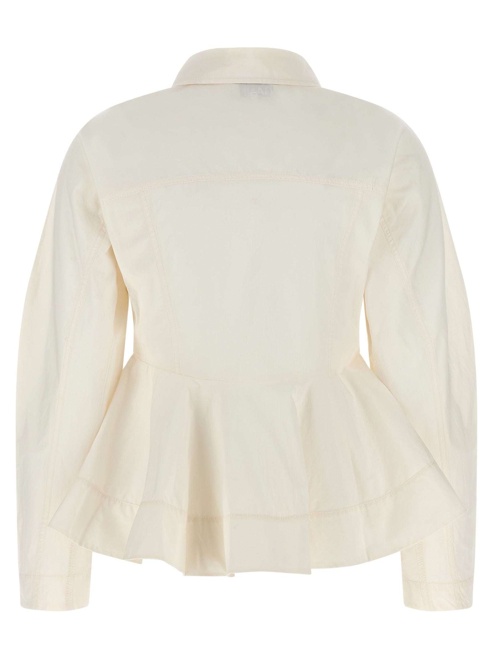 Ganni White Cotton Blouse
