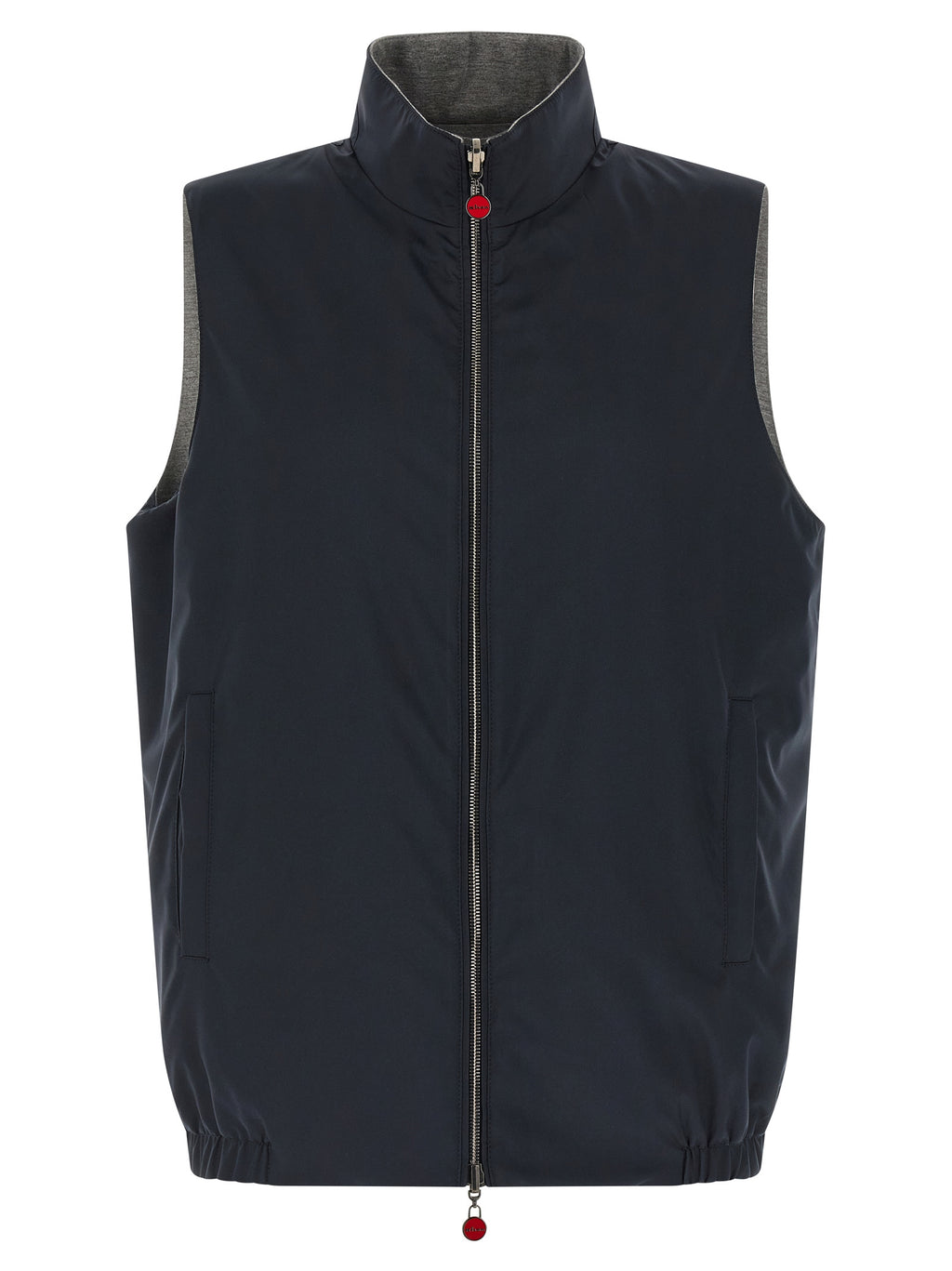 Kiton Blue Cotton Sleeveless Jacket