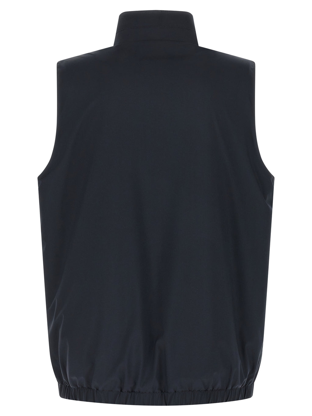 Kiton Blue Cotton Sleeveless Jacket