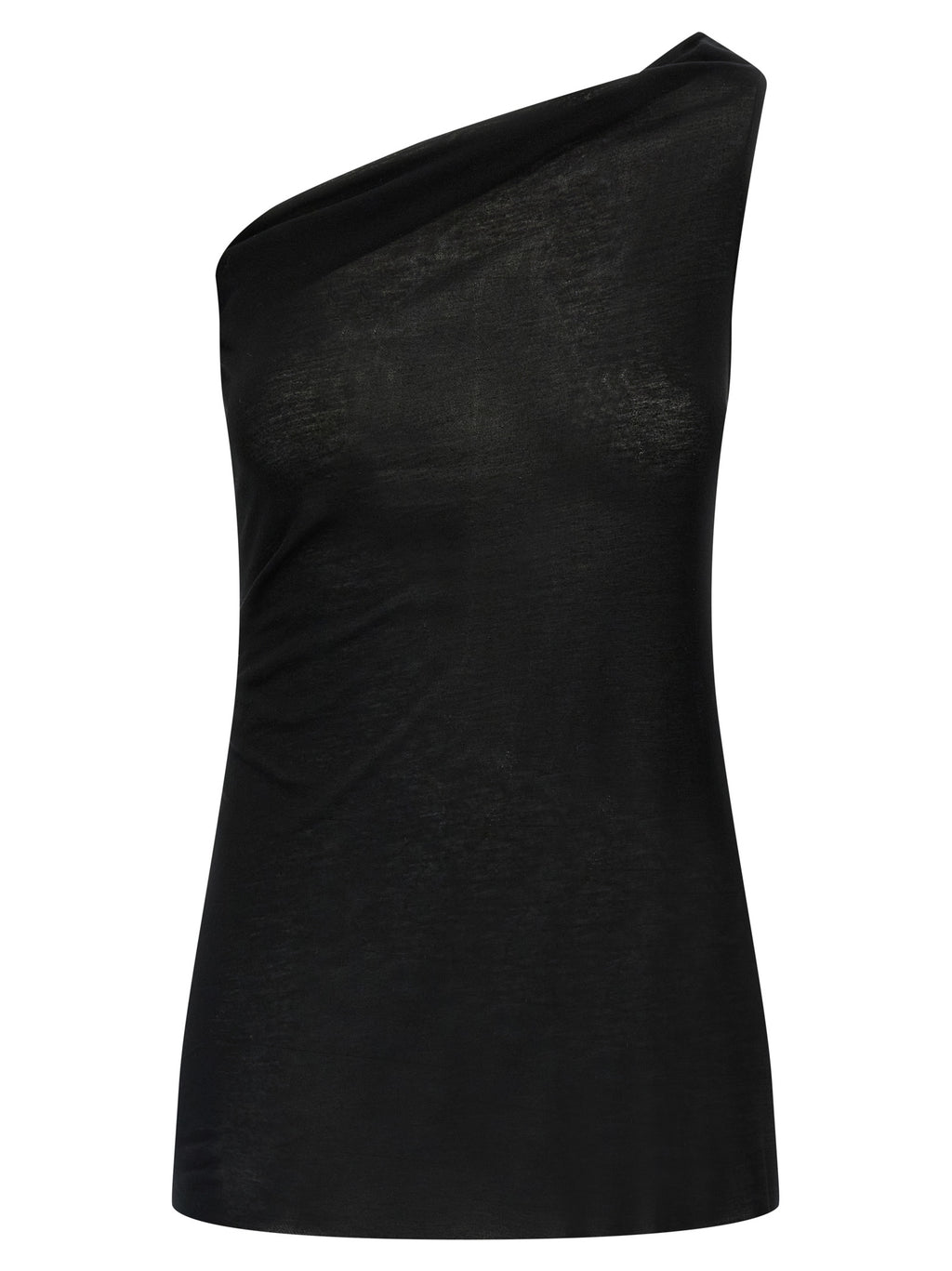 Rick Owens Black Viscose T-Shirt