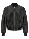 The Attico Black Lamb Leather Leather Jacket