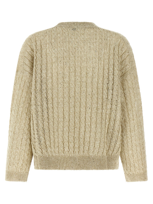 Brunello Cucinelli Beige Linen Cardigan