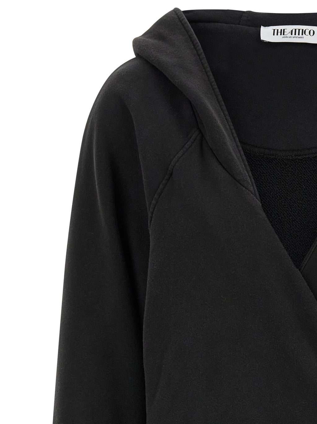 The Attico Black Cotton Short Dress