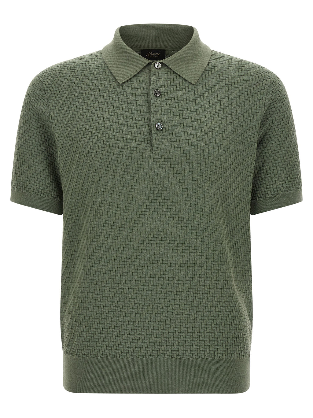 Brioni Bicolor Cotton Polo Shirt