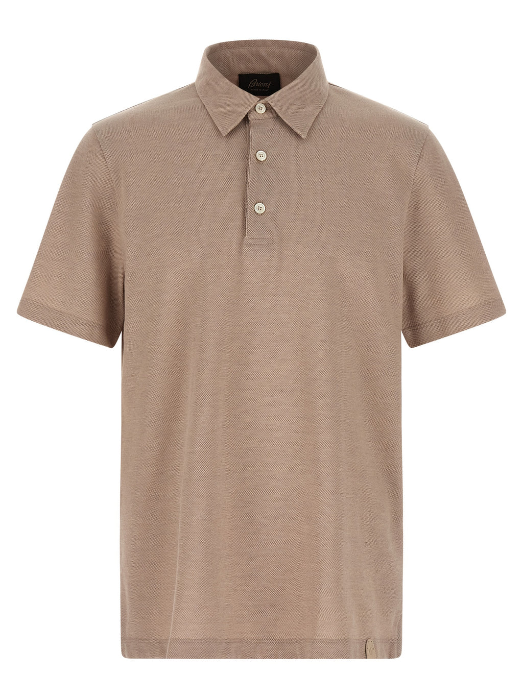 Brioni Beige Cotton Polo Shirt