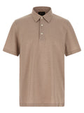 Brioni Beige Cotton Polo Shirt