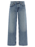 Agolde Blue Cotton Straight-Leg Jeans