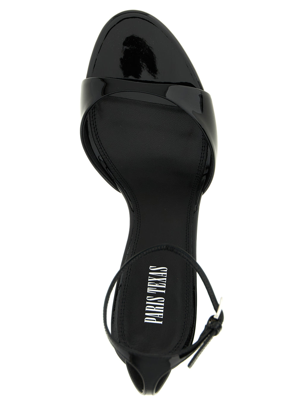 Paris Texas Black Calfskin Stiletto Heel Sandals