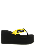 Coperni Bicolor Viscose Wedge Sandals