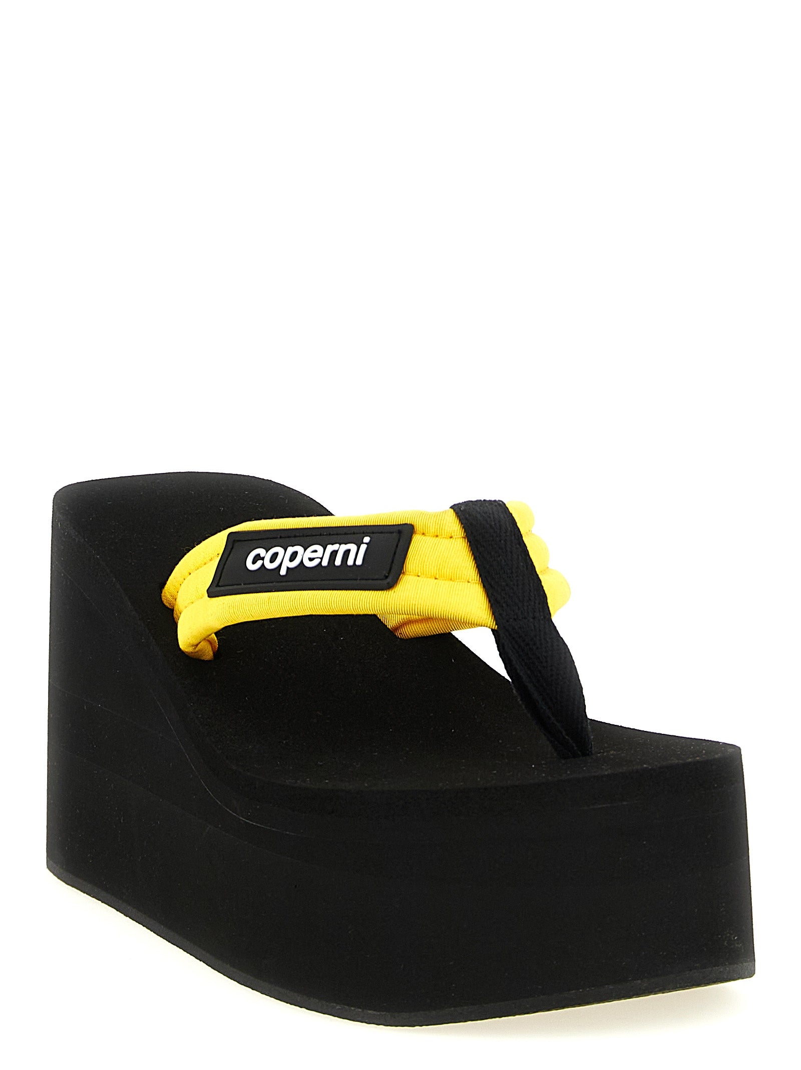 Coperni Bicolor Viscose Wedge Sandals