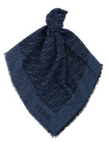 Fendi Blue Cotton Scarf