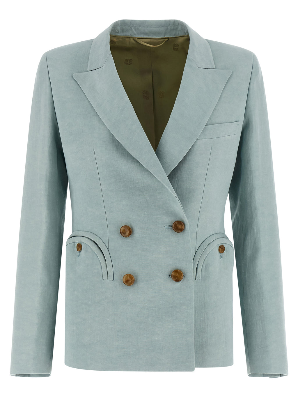 Blazé Milano Blue Silk Blazer