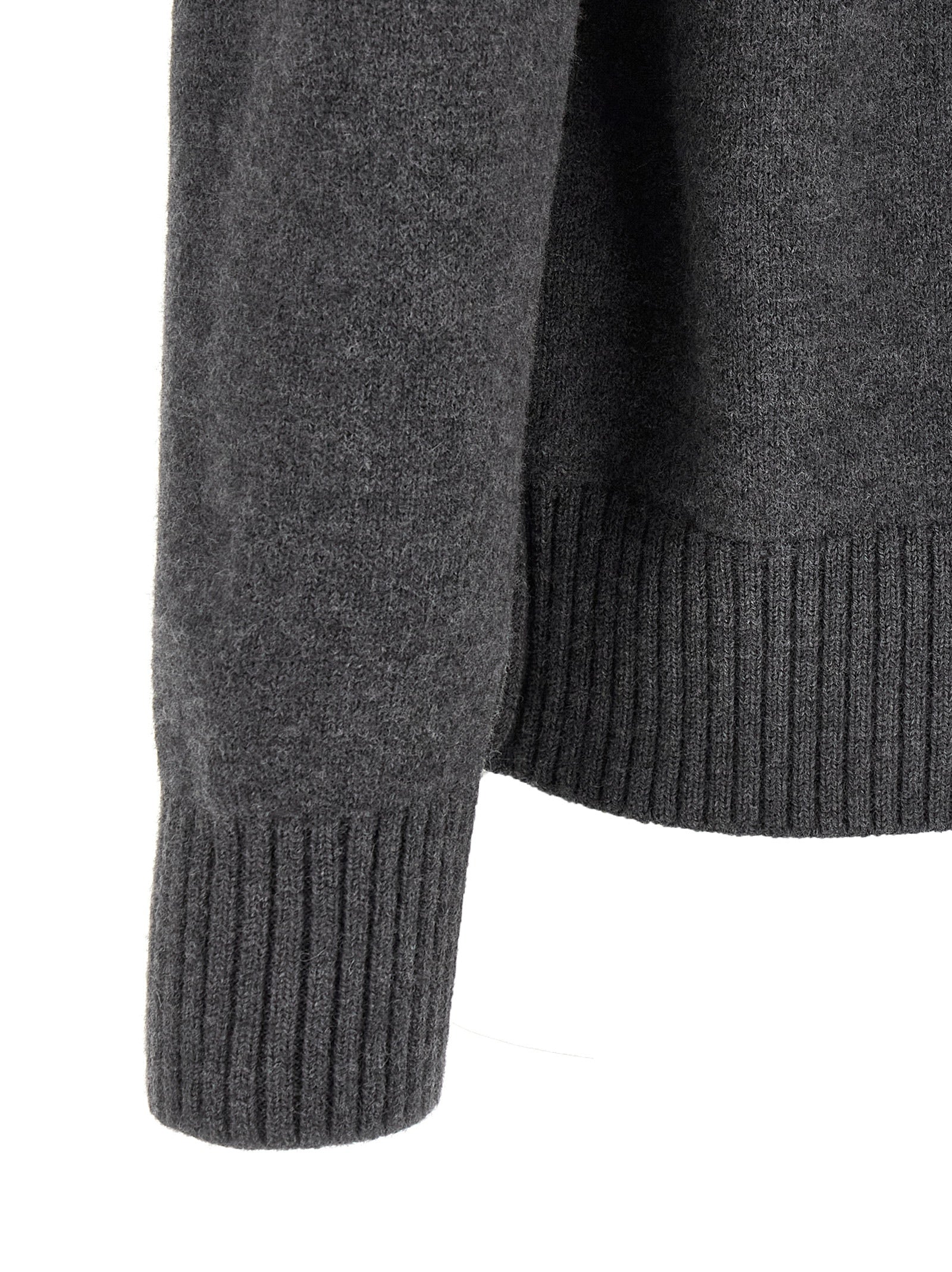 Ami Paris Gray Wool Cardigan