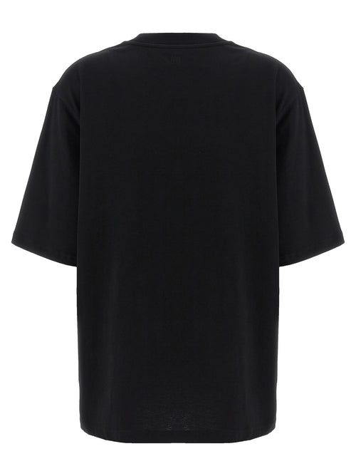 Ami Paris Black Cotton T-Shirt